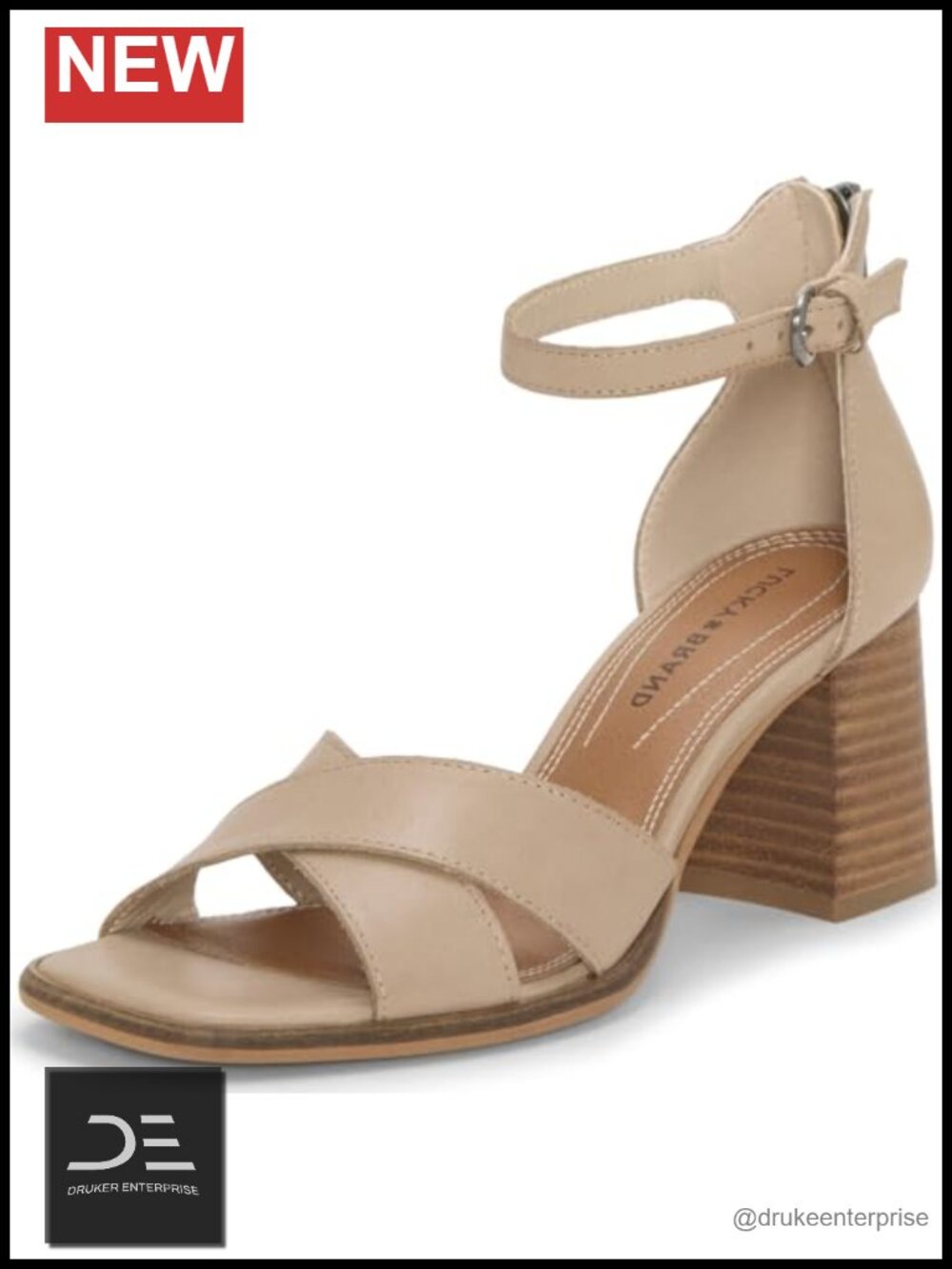 Lucky Brand Herrika Block Heel Sandals Leather